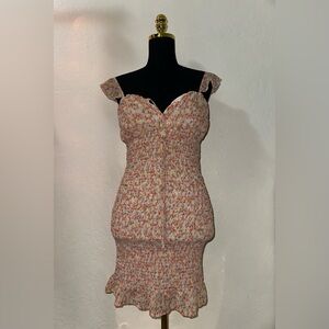 Floral Ruffle Hem Dress